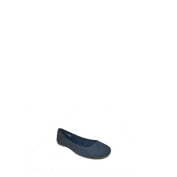 time and tru black ballet flats
