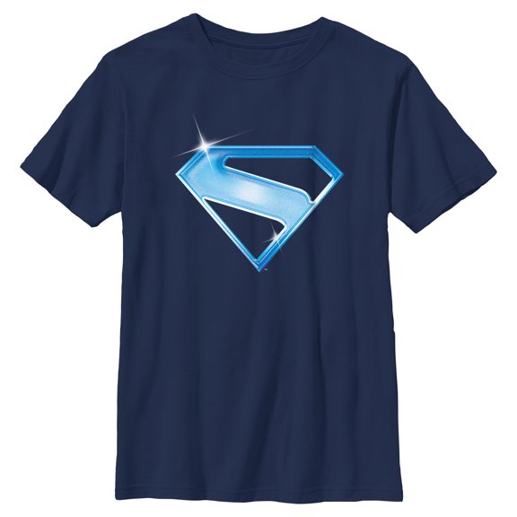 Boys Superman Bright Shield Logo T Shirt