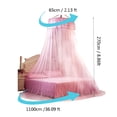 thumbnail image 3 of Cortina de Cama de Poliéster Duradera EOTVIA Mosquitera de Cama Redonda 65x270x1100cm, 3 of 8