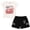 Style Icon, variant on Real Love Girls Shorts Set - 2 Piece Stylish Knitted Short Sleeve Graphic Tees and Shorts for Girls