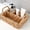 B, variant on Wicker Basket Divided Storage with Handles - Natural Water Hyacinth Organizer for Diaper Essentials, Kitchen Utensils, Bathroom & Nursery Organization, 3 Compartments