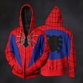 thumbnail image 2 of Unisex Spider Superhero Graphic Zip Up Hoodie Casual Loose Fit Long Sleeve Cosplay Jacket Sweatshirt with Pockets for Adults Halloween Costumes, 2 of 8