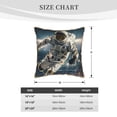 thumbnail image 4 of Fotbe Astronaut Soccer Field Pattern Velvet Decorative Throw Pillow Covers with Elegant Piping, Soft Plush Cushion Cover for Sofa, Bed, Car, Office-16"x16", 4 of 8