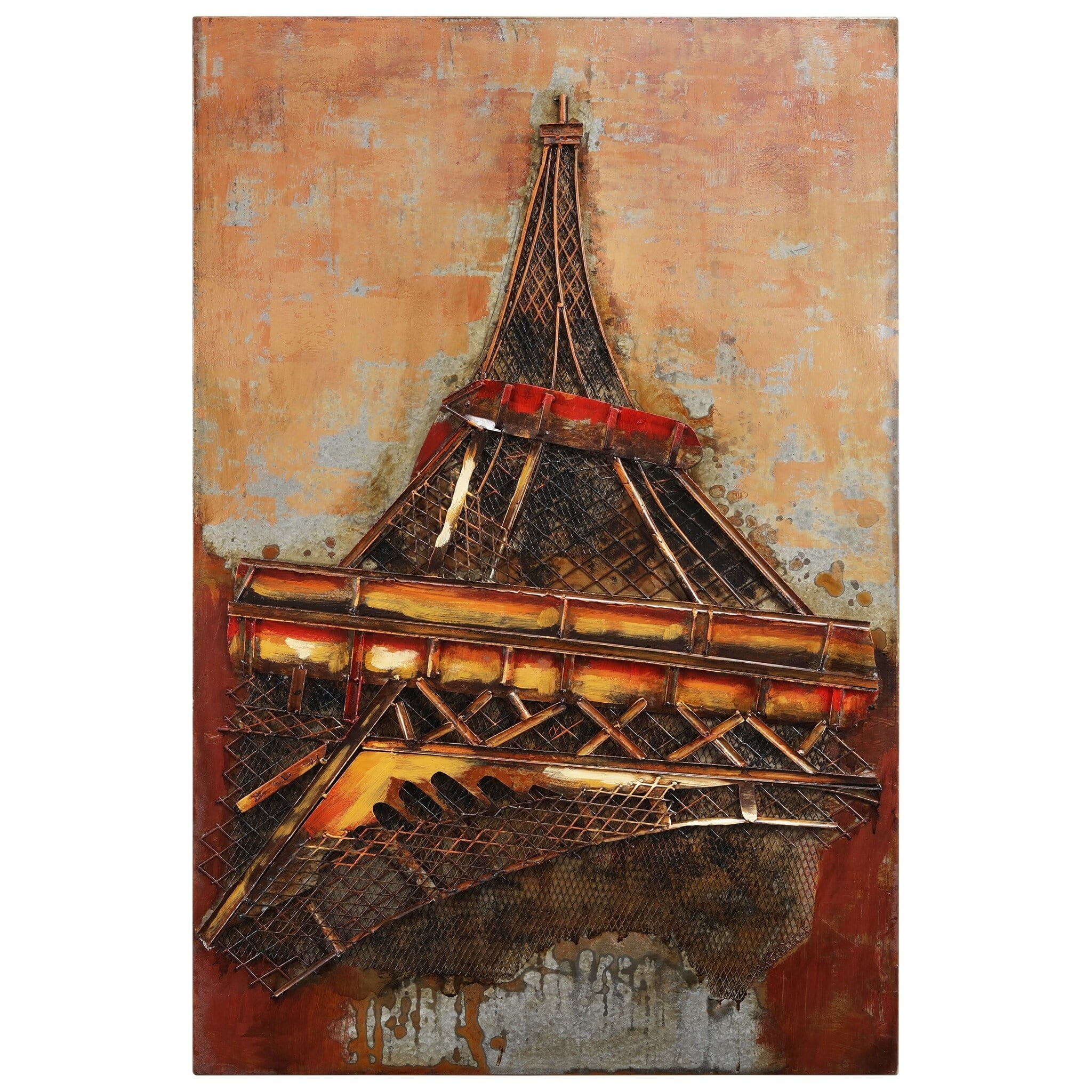 Empire Art "Eiffel Tower I" Mixed Media Iron Hand Painted 3D Wall Decor