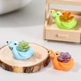 thumbnail image 4 of Xinyolin Snail Ornament Cute Realistic Resin Moss Landscape Animal Miniature for Home, 4 of 8