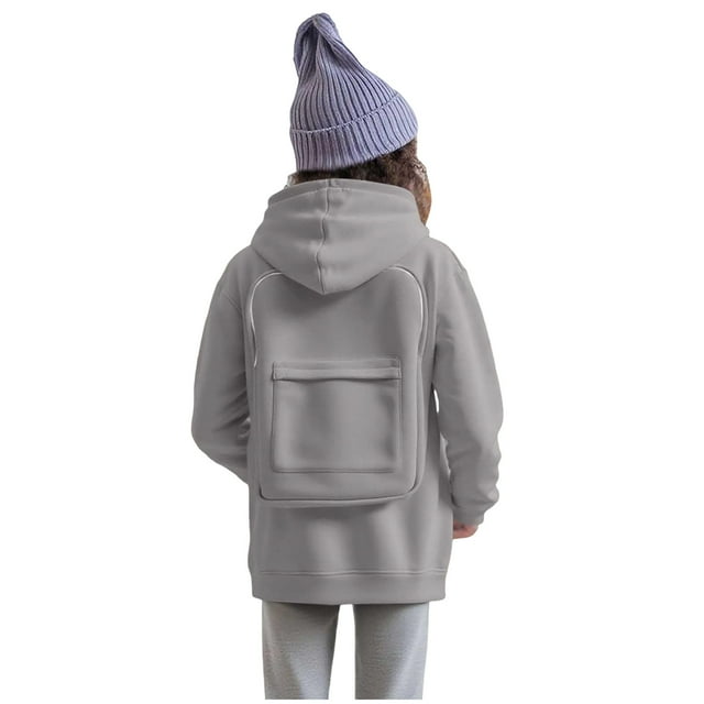 Hoodie With Backpack Zipper Hoodie Sweaters For Boys/Girls Lightweight Travel Hoodies With Pockets