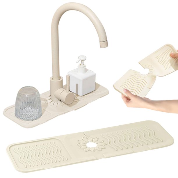Protectores Fregadero Bandeja Piedra Secado Rápido Alfombrilla para Grifo Engrosada