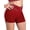 Burgundy, variant on Kids Girls Dance Shorts Shiny Rhinestones V-Front Stretch Booty Shorts Gymnastics Training Bottoms Navy Blue 8