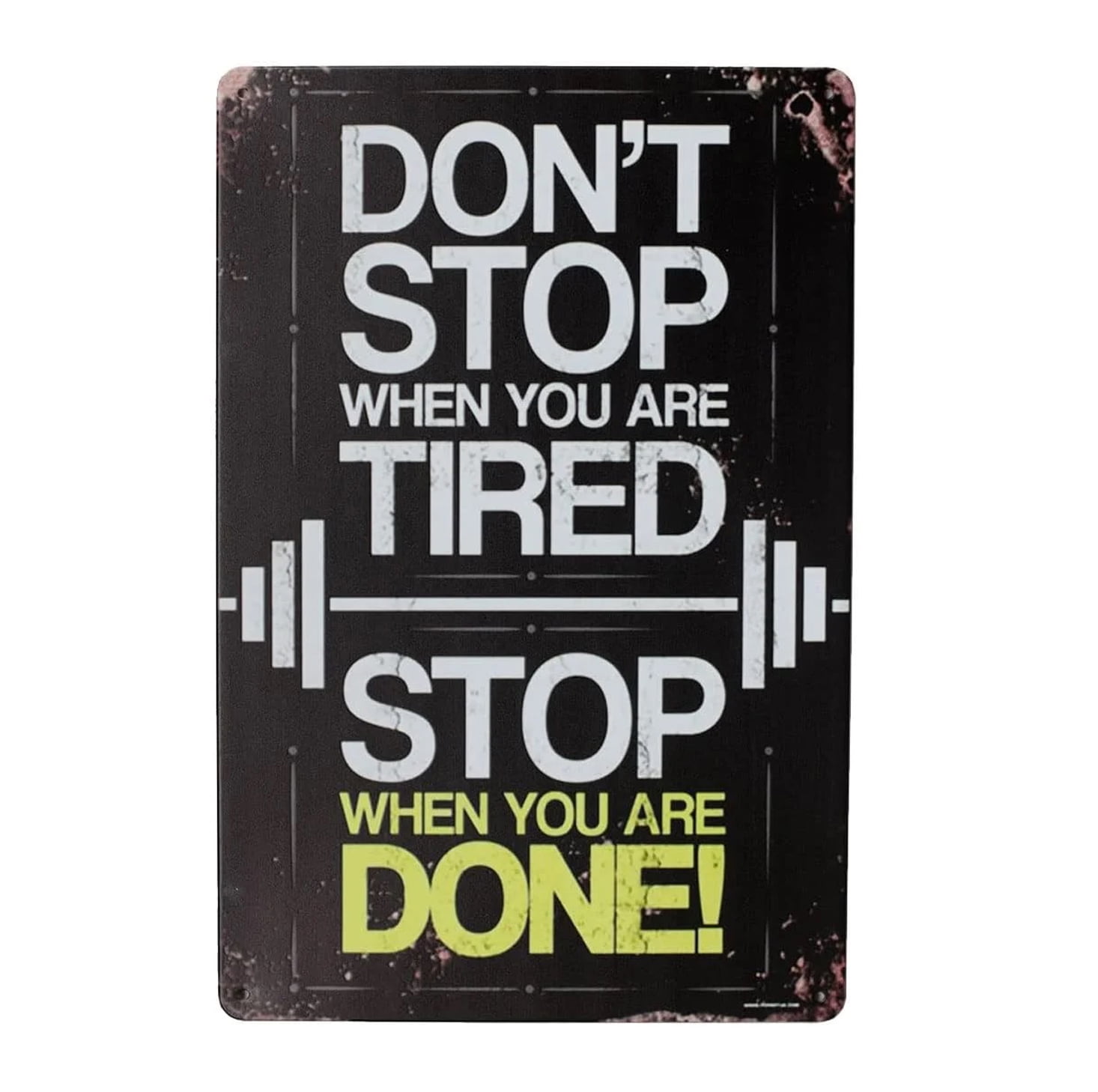 SUPERDANT Gym Rules Metal Tin Sign – Funny Motivational Wall Art For Home Gym, Man Cave (8x12in)