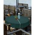 thumbnail image 2 of Deep Green Outdoor Tablecloth with Umbrella Hole and Zipper, Solid Color Table Cover for Round Tables Waterproof Tabletop Collection for Patio, Garden, Picnic, Camping 60R, 2 of 6