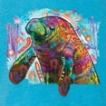 thumbnail image 6 of Wild Bobby Rainbow Painted Manatee Dean Russo Design Animal Lover Women Tri-Blend Racerback Tank Top, Vintage Turquoise, Medium, 6 of 6
