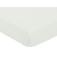 thumbnail image 4 of Sweet Jojo Designs Watercolor Magnolia Solid Off White Fitted Crib Sheet, 4 of 6
