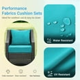 thumbnail image 3 of Outdoor Cushions for Patio Furniture,Outdoor Seat Cushion Set 24 x 24 x 4 Inch,Waterproof & Fade Resistant Outdoor Chair Cushions,Deep Patio Chair Cushion with Removable Cover,Teal, 3 of 15
