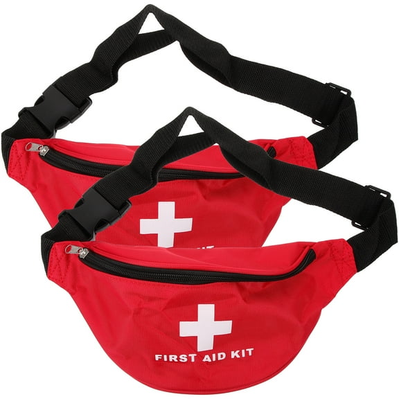 2pcs Outdoor Travel First Aid Bags, Large Waist Pouches for Emergency, Portable Medical Organizer
