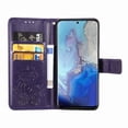 thumbnail image 4 of Galaxy S20 Wallet Case, Allytech PU Leather Clover Embossed Kickstand Folio Flip Slim Fit Wrist Strap Cards Holder Full Protection Wallet Case Cover for Samsung Galaxy S20 6.2" 2020, Purple, 4 of 6