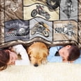 thumbnail image 2 of Sowide Motorcycle Blanket, Motorcycle Gifts for Men, Soft Fleece Blanket Throw Motorcycle Lovers Riders Unique Gifts, Comfy Lightweight Fuzzy Plush for Men Boys Father Adult, Couch Nap Bed(30"x40"), 2 of 8