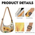 thumbnail image 2 of Rustic Country Style Sunflower Crossbody Bag Floral Vintage Adjustable Strap Shoulder Purse for Women Boho Lightweight Travel Bag for Everyday Use, 2 of 5