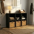 thumbnail image 7 of TrumanPick Stackable 6 Cube Storage Organizer, Wood Cubes Shelf, Square Cubicle Bookshelf Cabinet, Open Storage Shelf for Home&Office Organization, Black, 7 of 7