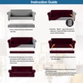 thumbnail image 5 of Sanmadrola Sofa Cover Slipcover Couch Cover Set for 2 Seat Sofa Super Stretch Universal Slip Cover Furniture Protector 3 Pieces Loveseat, 5 of 8