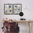 thumbnail image 3 of Stupell Industries Blushing Blue Flowers Floral Painting Black Floater Framed Canvas Art Print Wall Art, 17 x 21, Set of 2, 3 of 9