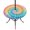 Multi, variant on Round Outdoor Tablecloth with Umbrella Hole and Zipper, Colorful Tie Dye Tablecloth with Elastic Waterproof, Rainbow Ombre Abstract Pattern Art Patio Table Covers for 45" - 54" Picnic Pool Tables