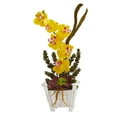 thumbnail image 2 of Nearly Natural Phalaenopsis Orchid & Succulent Artificial Arrangement in Chair Planter, 2 of 2