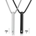 thumbnail image 3 of D-GROEE 2Pack Pet Memorial Cremation Urn Pendant Necklace for Memorial Titanium Steel Necklace Ashes Jewelry Keepsakes, 3 of 7