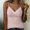 Pink, variant on FDGIU Women's White Lace Trim V Neck Spaghetti Strap Camisole, Slim Fit Stretch Knit Sleeveless Layering Tank Top