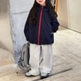 thumbnail image 4 of Xyant Boys Girls Waterproof Jacket Toddler Kids Lightweight Windbreaker Raincoat Sports Hooded Outerwear Cycling Hiking Gear Running (Navy,2-3 Years), 4 of 5