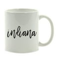 thumbnail image 1 of Koyal Wholesale Black Calligraphy Indiana US State Ceramic Coffee Mug, 1 of 1