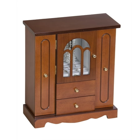 Mele Designs Windsor Wooden Jewelry Box, Walnut Finish