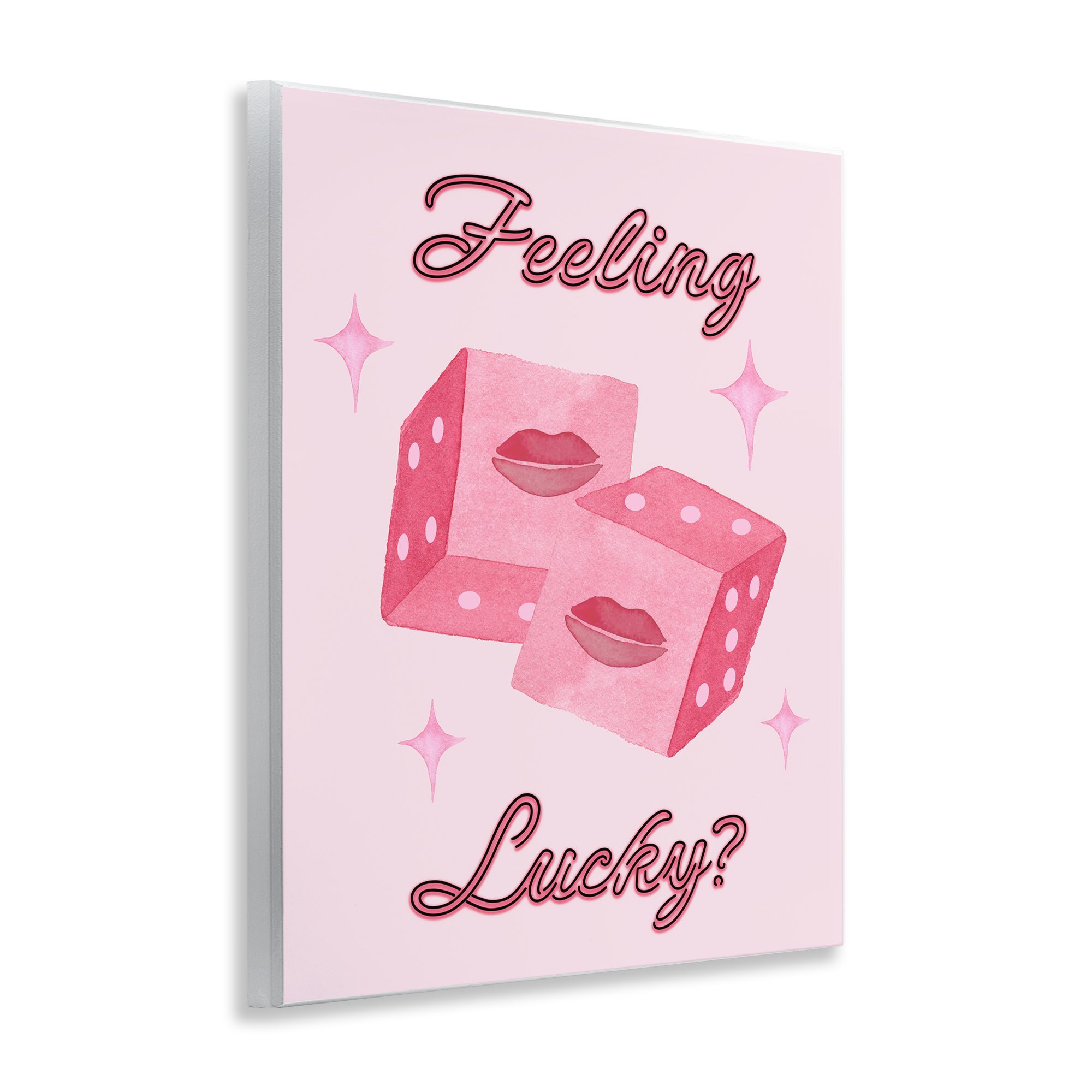 Feeling Lucky? Dice Wall Plaque Art, design by Nina Jacobs