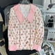 thumbnail image 3 of Pijamas De Seda De Manga Larga para Mujer, Traje De Pijama con Estampado De Flores, Seda De Hielo De Alta Calidad, Se Puede Usar Fuera De La Casa, Pijamas, 3 of 4