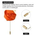 thumbnail image 5 of 6 Pcs Ramilletes de Rosa para Novios Alfileres de Ramilletes para Hombres Ceremonia de Boda Aniversario Cena Formal Fiesta Naranja, 5 of 5