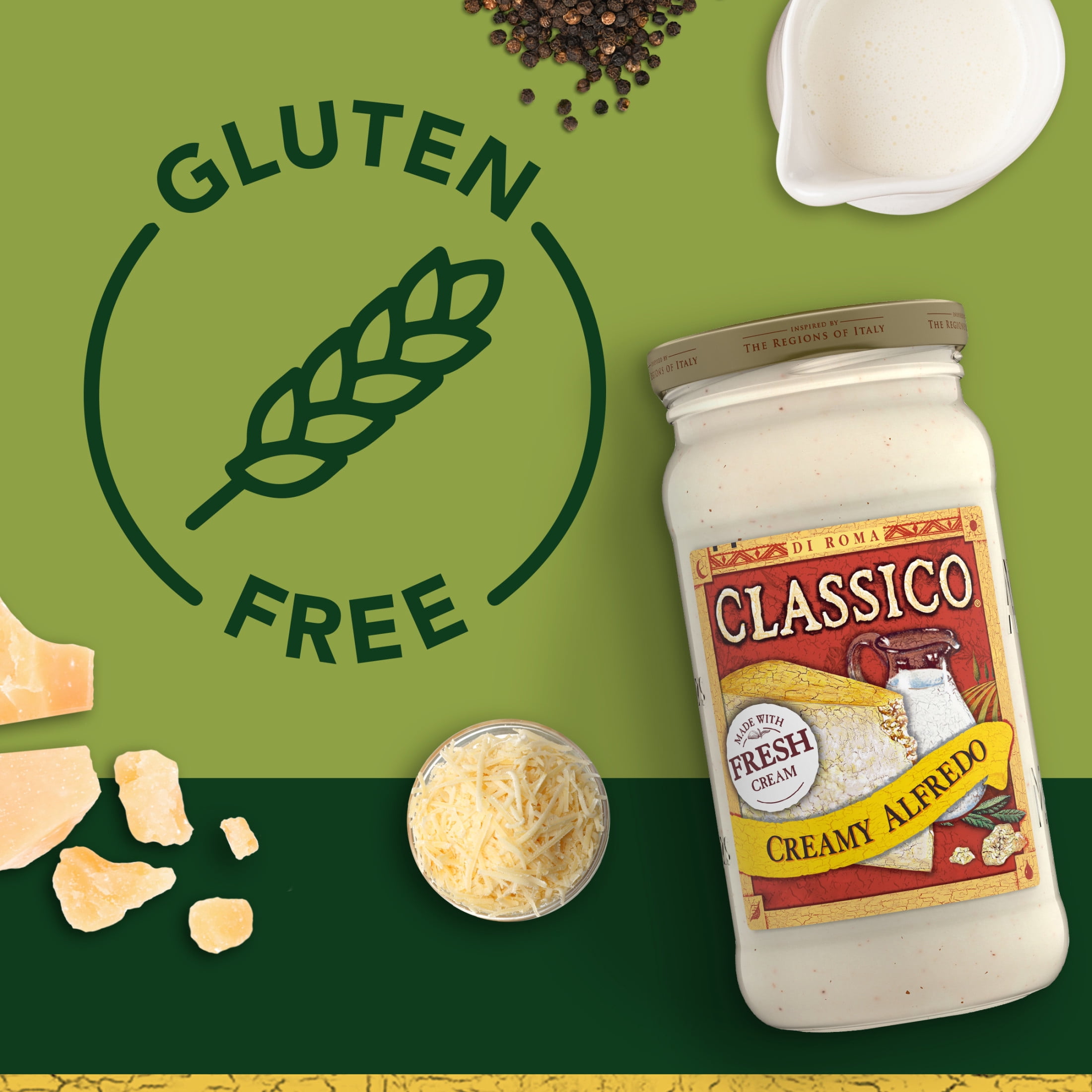 Classico Creamy Alfredo Pasta Sauce, 15 oz Jar