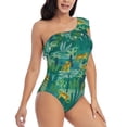 thumbnail image 3 of Honeii Jungle Leopard for women's one-piece swimsuit featuring a chic one-shoulder design experience elegance and style in the water-Medium, 3 of 6