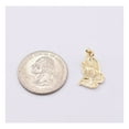 thumbnail image 3 of Diamond-Cut Praying Hands Stud Unisex Adult Earrings 10K Yellow White Gold, 1.56 Gr - GOLDUM NYC, 3 of 6