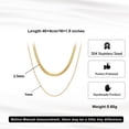 thumbnail image 2 of Flydeer Necklace for Women Herringbone Snake Chain Necklace Stainless Steel Yellow Anniversary Gift for Women, 2 of 8