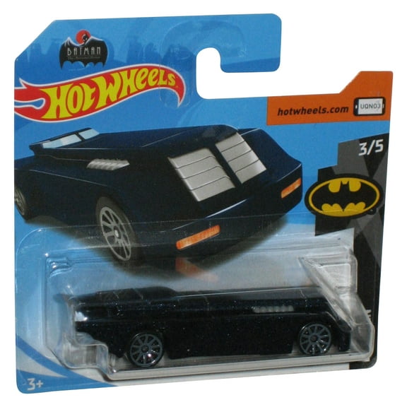 DC Batman Animated Hot Wheels Batmobile 3/5 (2017) Blue Toy Car 359/365 - (Short Card)
