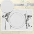 thumbnail image 3 of Ambesonne World Map Place Mats Set of 4, Floral Continents, Standard Size, Black White, 3 of 6