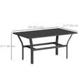 thumbnail image 3 of Outsunny Metal Outdoor Coffee Table, Outdoor Side Table, Black, 3 of 10