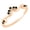Black Diamond, variant on Collection Round Amethyst Leaf Design Curved Fashion Wedding Band for Women (Color Purple, Clarity Moderately Included) in 10K White Gold, Size 7