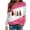 Pink, variant on BUIgtTklOP Women's Christmas Printed Round Neck Long Sleeved Pullover Sweatershirt