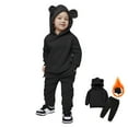 thumbnail image 3 of OSOLU Children Girls Clothing Sets Winter Solid Color Long Sleeve 2 Piece Fuzzy Hoodie and Jogger Pants Cozy Tracksuit Soft Thermal Elegant Chic Sets, 3 of 3