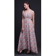 thumbnail image 2 of Bimba Floral Ladies Printed Resort Maxi DrawstringDressSpaghetti Strap Beach Wear-X-Small, 2 of 6