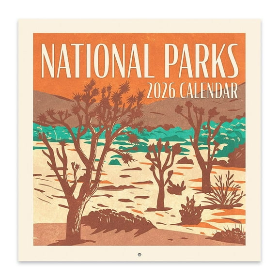 Orange Circle Studio Corporation, National Parks 2026 Wall Calendar, 12'' X 12'', 16-Month Calendar with Stapled Binding