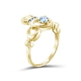 thumbnail image 2 of JewelersClub Sky Blue Topaz Ring Birthstone Jewelry – 0.33 Carat Sky Blue Topaz 14K Gold Plated Silver Ring Jewelry – Gemstone Rings with Hypoallergenic 14K Gold Plated Silver Band, 2 of 4