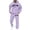 Light Purple, variant on Valora Men's Suit Street Hoodie Tracksuit for Daily Casual Wear Comfortable Two Piece Set with Hooded Sweatshirt and Joggers Pink 2XL