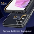 thumbnail image 6 of JETech 3 in 1 Case for Samsung Galaxy A35 5G, with 2-Pack Screen Protector, Tempered Glass Film, Shockproof Bumper Phone Protective Cover Clear Back (Black), 6 of 6