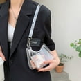 thumbnail image 2 of Clear PVC Shoulder Bag Fashion Women Shopper Bag Hobos for Ladies (White), 2 of 9